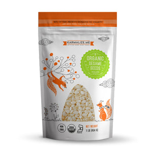100% Organic Sesame Seeds, Hulled - 1lb