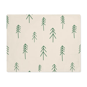 Beige Holiday Table Placemat - Evergreens