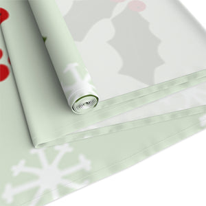 Holiday Table Runner - Holly & Snowflakes
