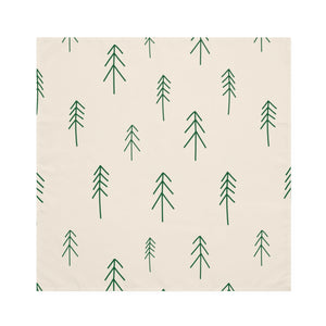 Beige Holiday Napkins - Evergreens