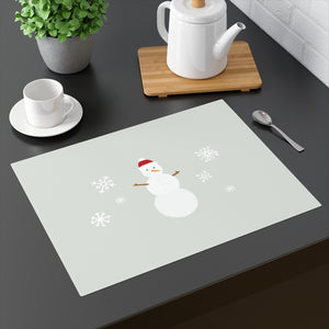 Holiday Table Placemat - Snowman & Snowflakes