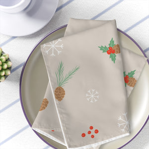 Holiday Napkins - Pinecones & Snowflakes