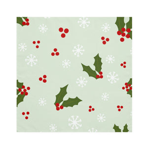Holiday Napkins - Holly & Snowflakes