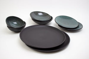 The Party's at Mary's - Full Stoneware Dinner Set in Atlantic - Set of 2