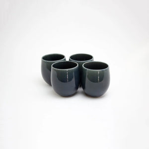 The Party's at Mary's -Large Goblet Stemless Wine Glasses in Adriatic - Set of 4