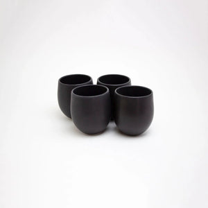 The Party's at Mary's - Large Goblet Stemless Wine Glasses in Basalt - Set of 4