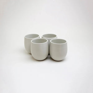 The Party's at Mary's - Large Goblet Stemless Wine Glasses in Chalk - Set of 4