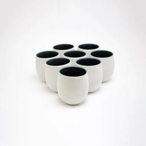 The Party's at Mary's - Large Goblet Stemless Wine Glasses in Cove - Set of 8