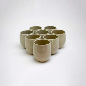 The Party's at Mary's - Large Goblet Stemless Wine Glasses in Muslin - Set of 8