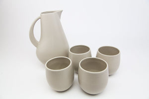 The Party's at Mary's - Large Pitcher & Stoneware Cups Set in Pita