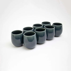 The Party's at Mary's - Regular Goblet Stemless Wine Glasses in Adriatic - Set of 8