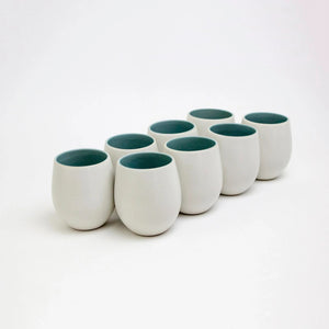 The Party's at Mary's - Regular Goblet Stemless Wine Glasses in Capri - Set of 8