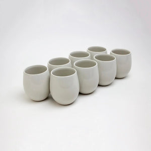 The Party's at Mary's - Regular Goblet Stemless Wine Glasses in Pearl - Set of 8