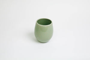 The Party's at Mary's - Regular Goblet Stemless Wine Glasses in Sage - Set of 1