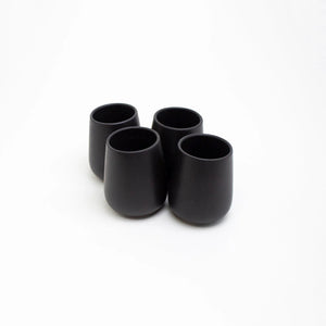 The Party's at Mary's - Stoneware Drinking Cup in Basalt - Set of 4