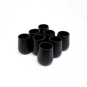 The Party's at Mary's - Stoneware Drinking Cup in Basalt - Set of 8