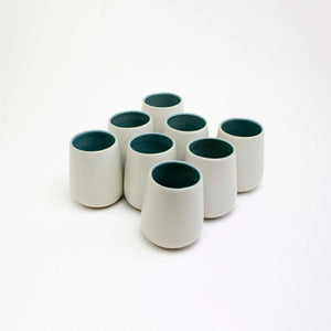 The Party's at Mary's - Stoneware Drinking Cup in Capri - Set of 8