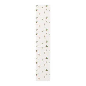 White Holiday Table Runner - Holly