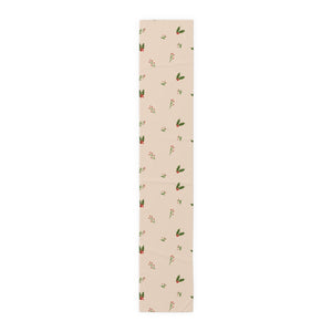 Beige Holiday Table Runner - Holly