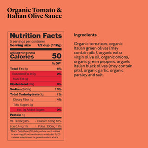 Organic Tomato & Italian Olive Sauce