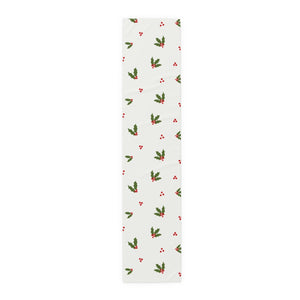 Holiday Table Runner - Red & Green Holly