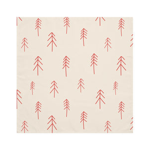 Holiday Napkins - Red Evergreens