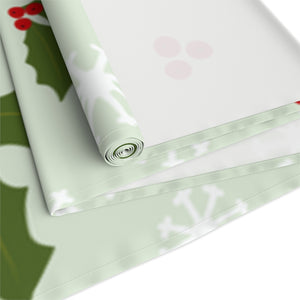 Holiday Table Runner - Holly & Snowflakes