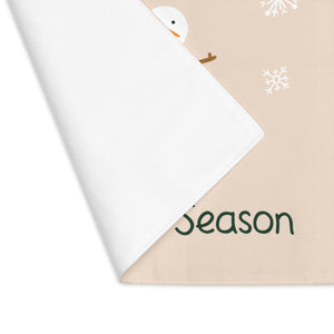 Holiday Table Placemat - Tis the Season Snowman