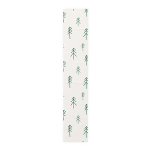 White Holiday Table Runner - Evergreens