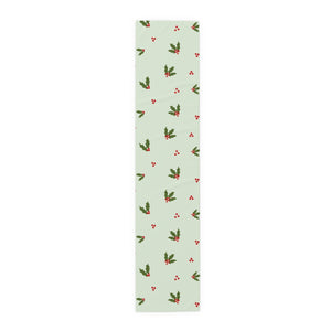 Green Holiday Table Runner - Holly