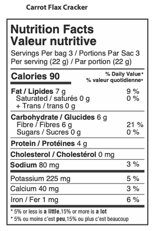 KETO Carrot Flax Crackers, 6-Pack
