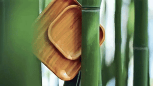 Natural Bamboo Plate - 8"x8"