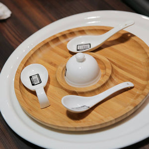 Natural Bamboo 2 Section Platter - The Party's at Mary's