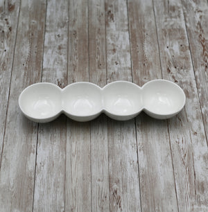 Fine Porcelain Divided Dish - 12"x3.25"x1.5"
