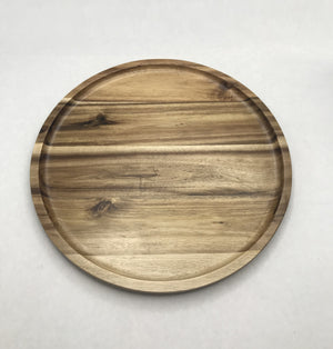 Acacia Round Plate Platter - 12" Diameter