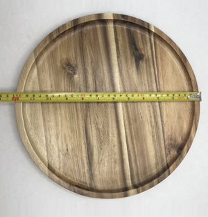 Acacia Round Plate Platter - 12" Diameter
