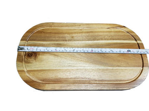 Acacia Serving Rounded cutting board 14" X 8"