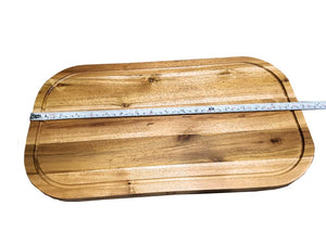 Acacia Serving Rounded cutting board 18" X 10"