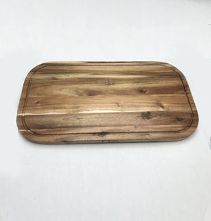 Acacia Serving Rounded cutting board 20" X 11"