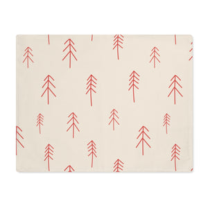 Holiday Table Placemat - Red Evergreens
