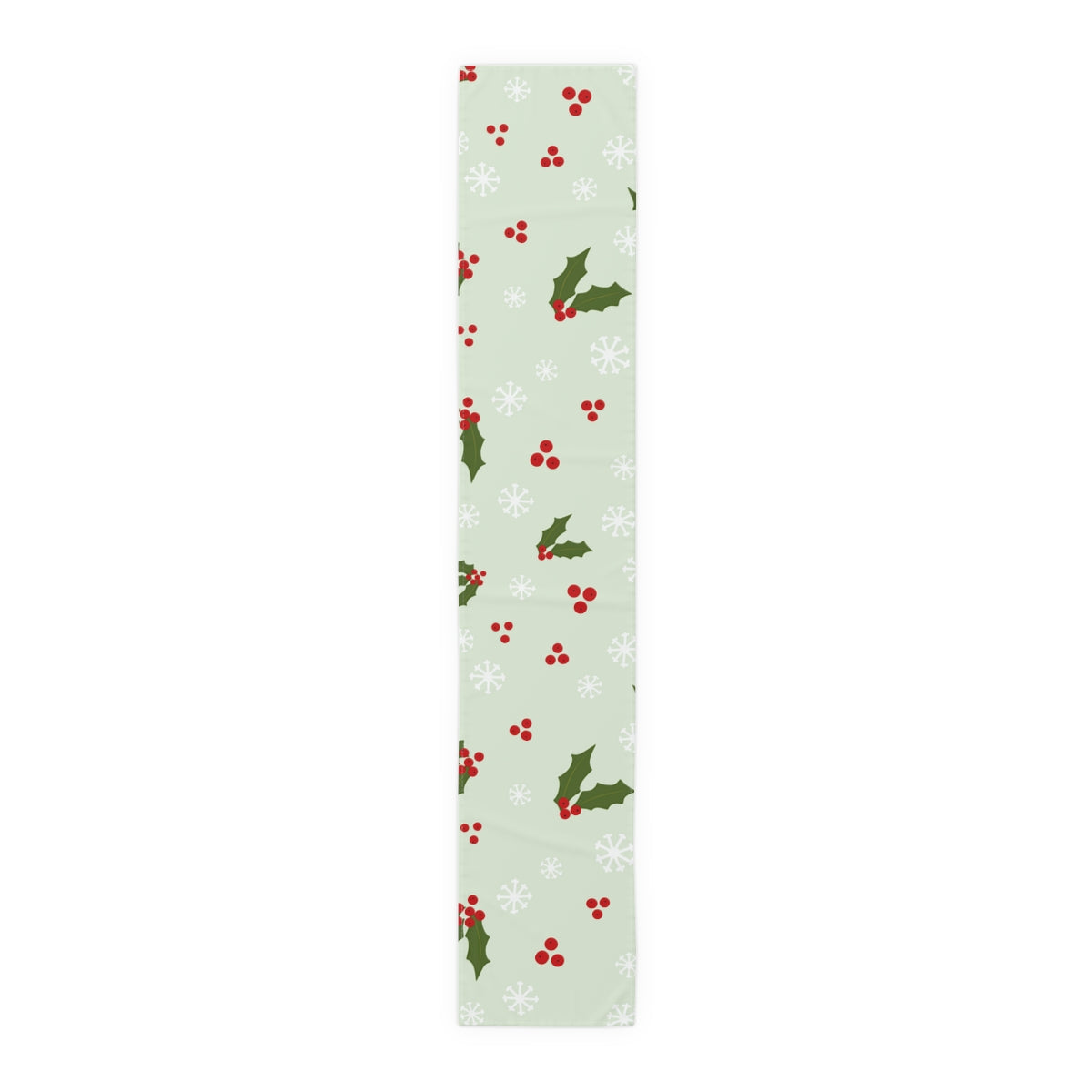 Holiday Table Runner - Holly &amp; Snowflakes