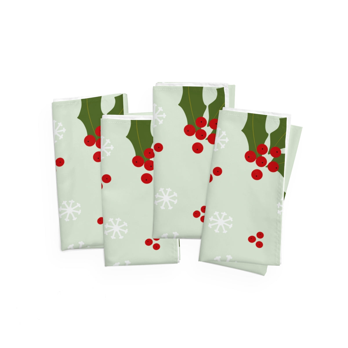 Holiday Napkins - Holly &amp; Snowflakes