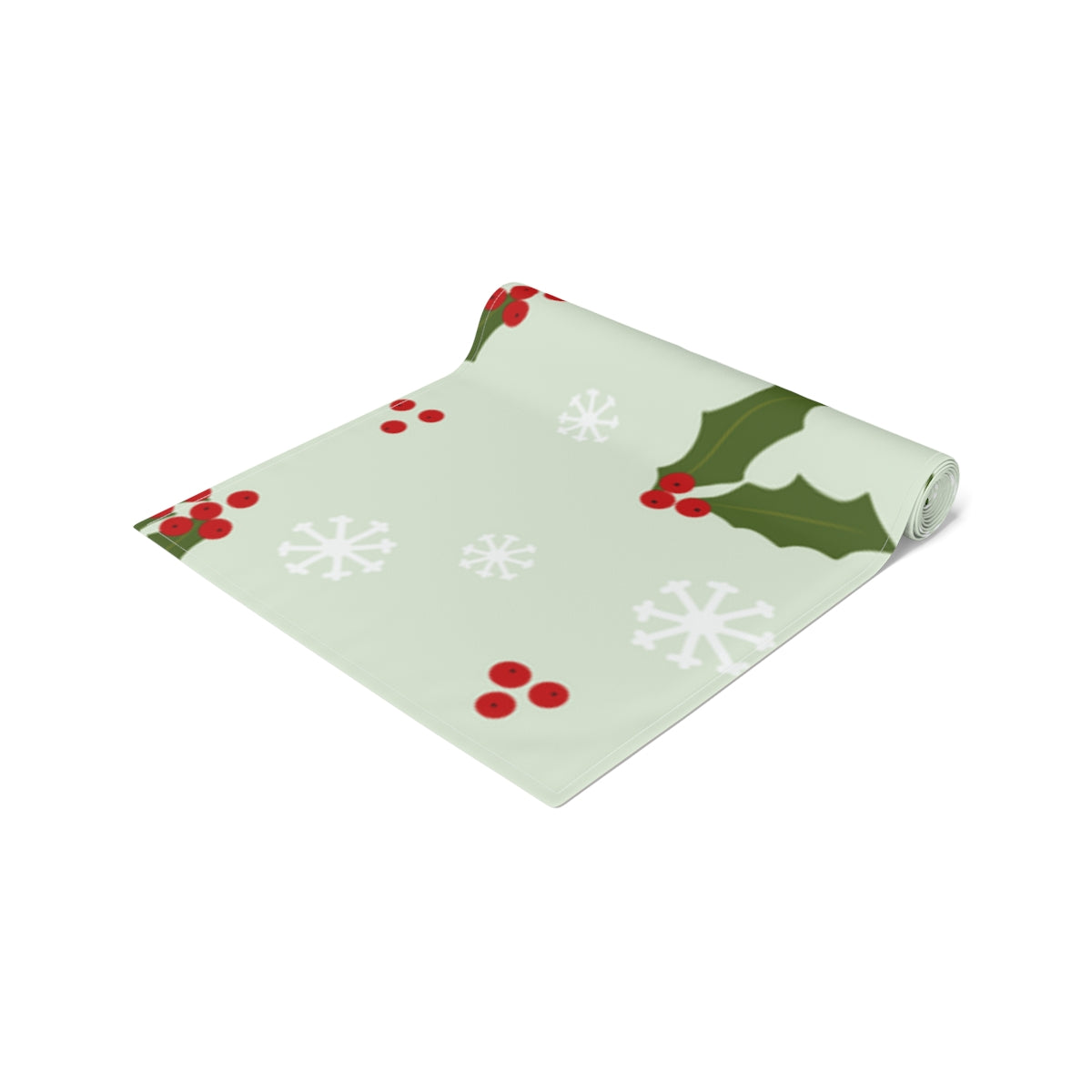 Holiday Table Runner - Holly &amp; Snowflakes