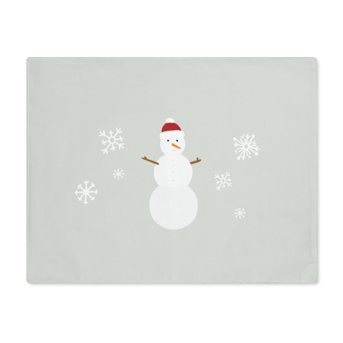 Holiday Table Placemat - Snowman &amp; Snowflakes