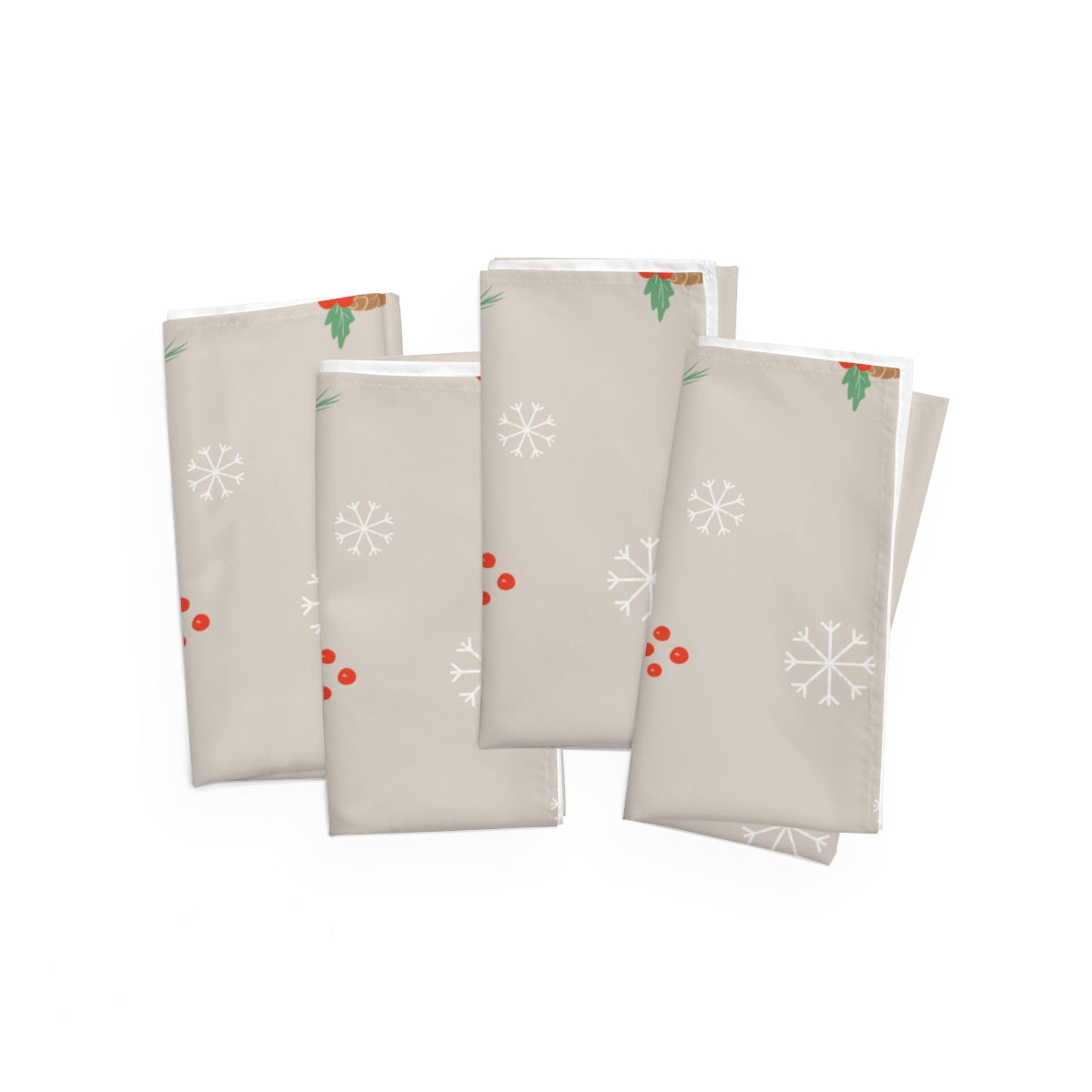 Holiday Napkins - Pinecones &amp; Snowflakes