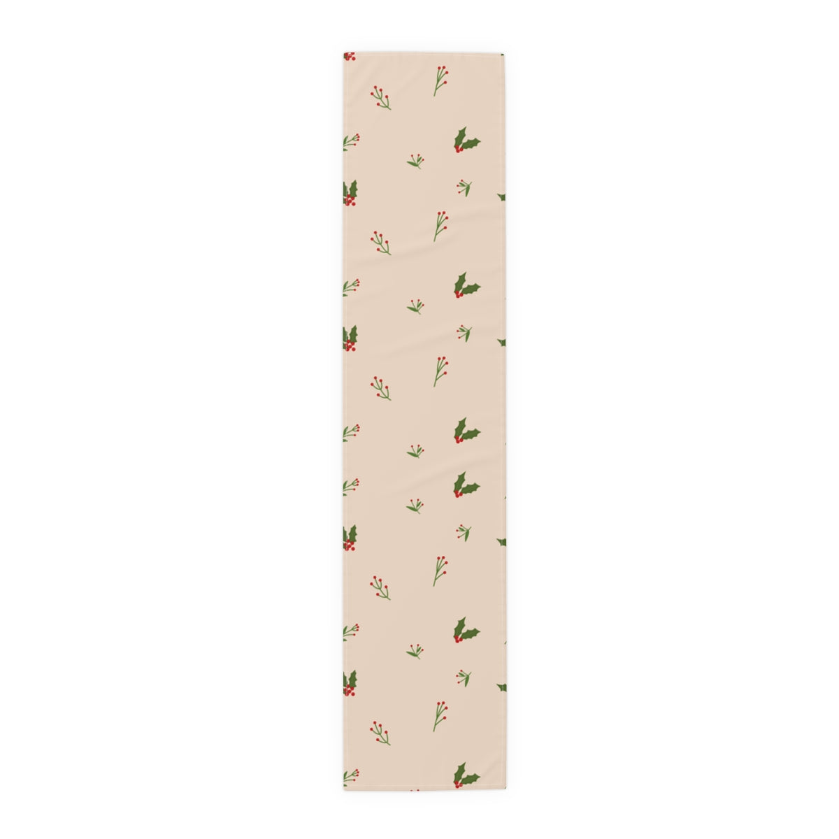 Beige Holiday Table Runner - Holly