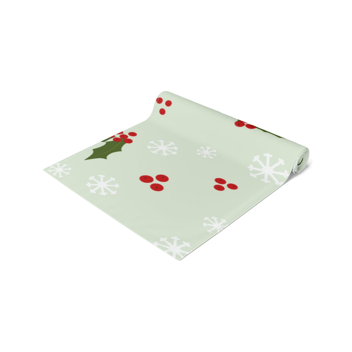 Holiday Table Runner - Holly &amp; Snowflakes