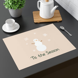 Holiday Table Placemat - Tis the Season Snowman