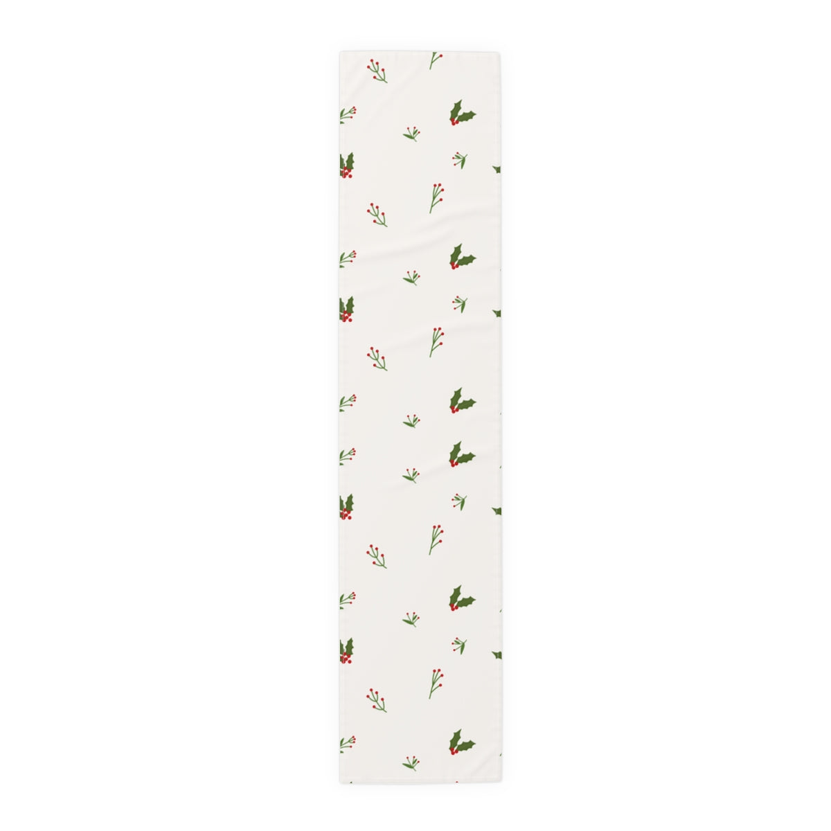 White Holiday Table Runner - Holly