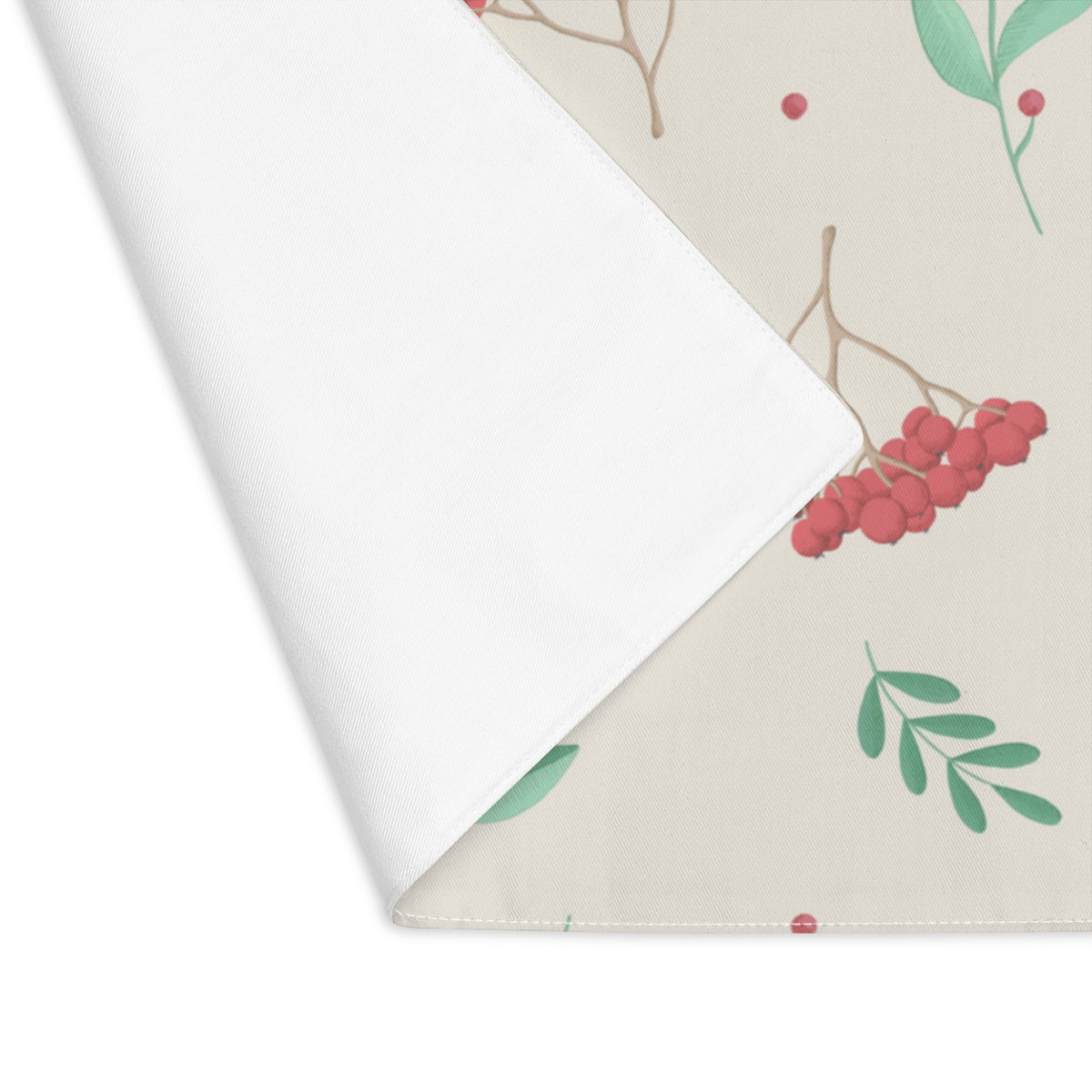 Holiday Table Placemat - Red &amp; Green Hollys